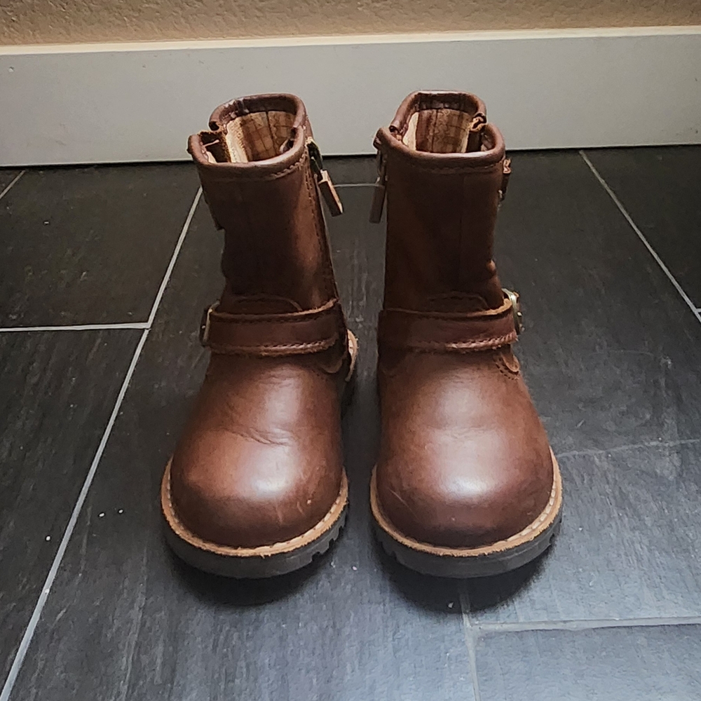 UGG Kids Brown Leather Boots